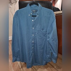 Polo by Ralph Lauren Men's Deep Blue Casual Big Shirt